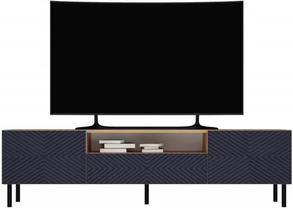 Szafka RTV KAMA 160 cm - Artisan/Granat - obrazek 3