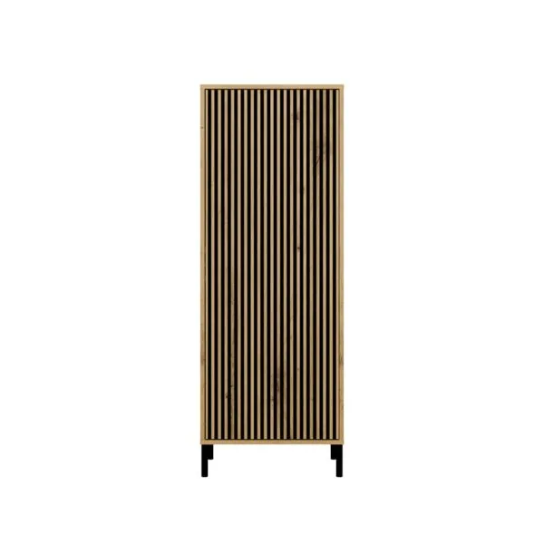 Witryna KAMARO 1DD SLIM DĄB ARTISAN Lamele Front Ryflowany - obrazek 3