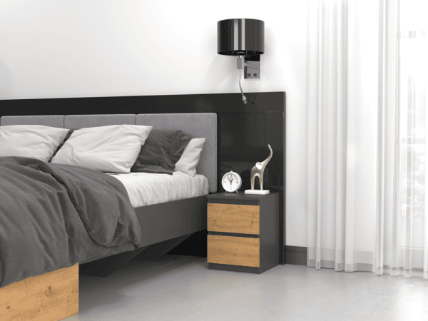 Szafka nocna Malwa M2 ANTRACYT ARTISAN - obrazek 3