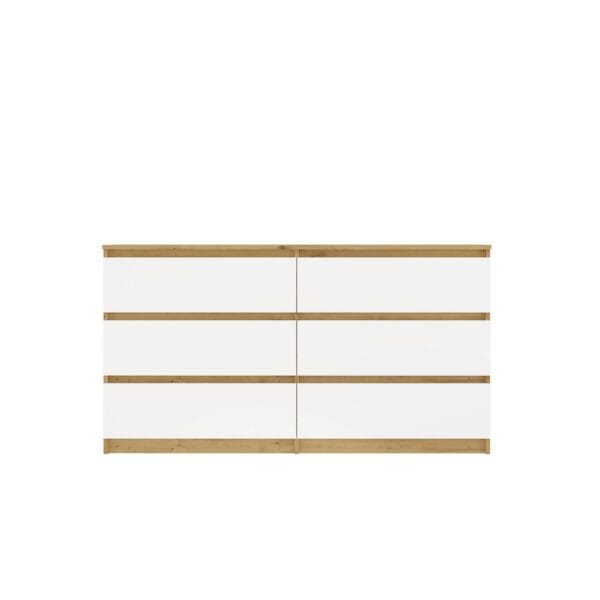 Komoda Malwa M6 140 DĄB ARTISAN BIAŁY - obrazek 6