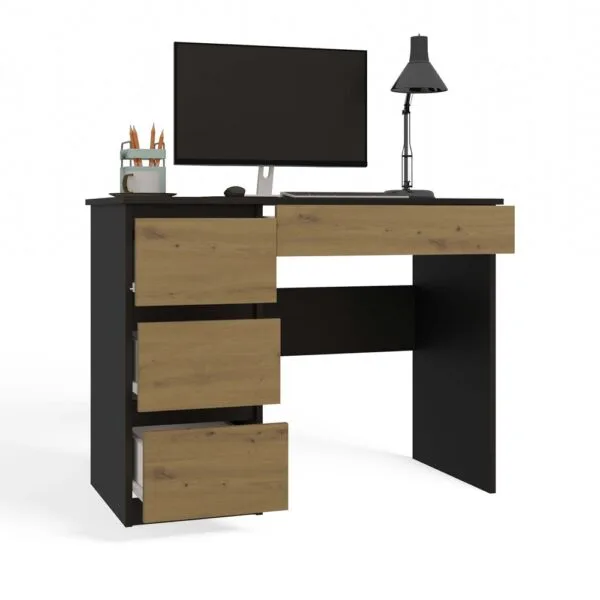 Biurko Mijas LEWE ANTRACYT ARTISAN - obrazek 3