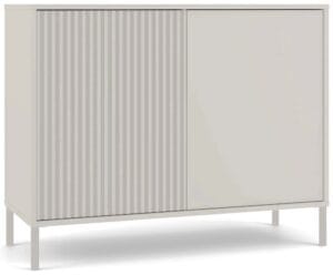 Komoda KAMARO 2D SLIM/GŁADKI KASZMIR Lamele Front Ryflowany + Klasyczny