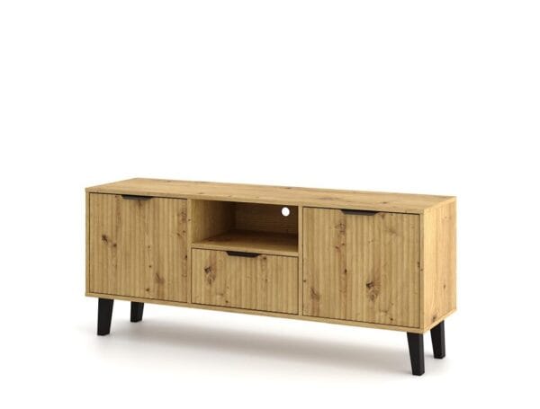 SZAFKA RTV Scandi 2D1S SLIM DĄB ARTISAN - obrazek 5