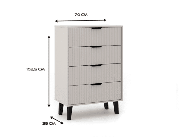 Komoda Scandi 4S SLIM KASZMIR - obrazek 3