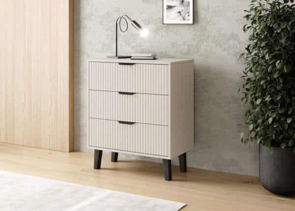 Komoda Scandi 3S SLIM KASZMIR BEŻ - obrazek 2