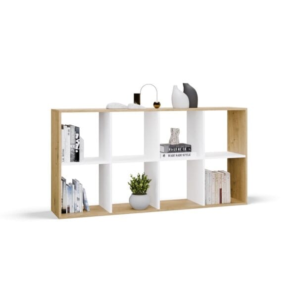 Regał Malax 2X4 DĄB ARTISAN BIEL - obrazek 6
