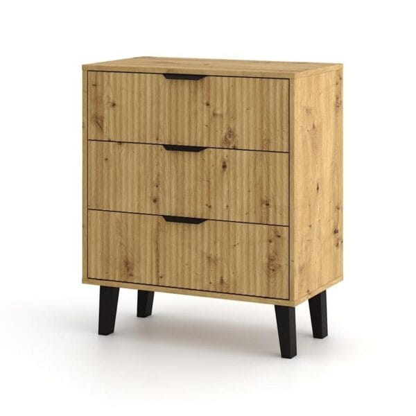 Komoda Scandi 3S SLIM DĄB ARTISAN - obrazek 4