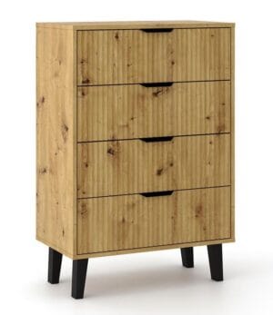 Komoda Scandi 4S SLIM DĄB ARTISAN