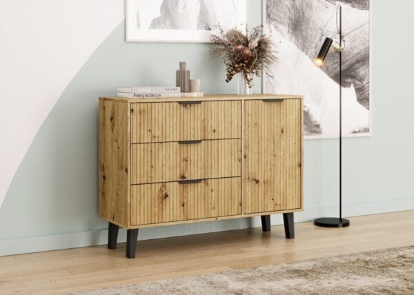 Komoda Scandi 1D3S SLIM DĄB ARTISAN - obrazek 4