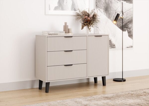 Komoda Scandi 1D3S SLIM KASZMIR BEŻ - obrazek 3