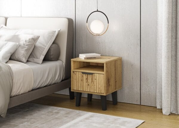 Szafka nocna Scandi 1S SLIM DĄB ARTISAN - obrazek 2