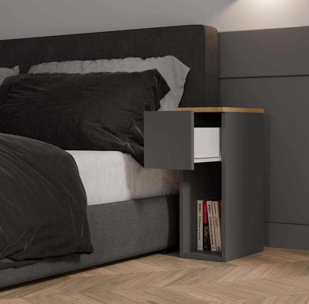 Szafka nocna GALAX 20/1S ANTRACYT ARTISAN - obrazek 4