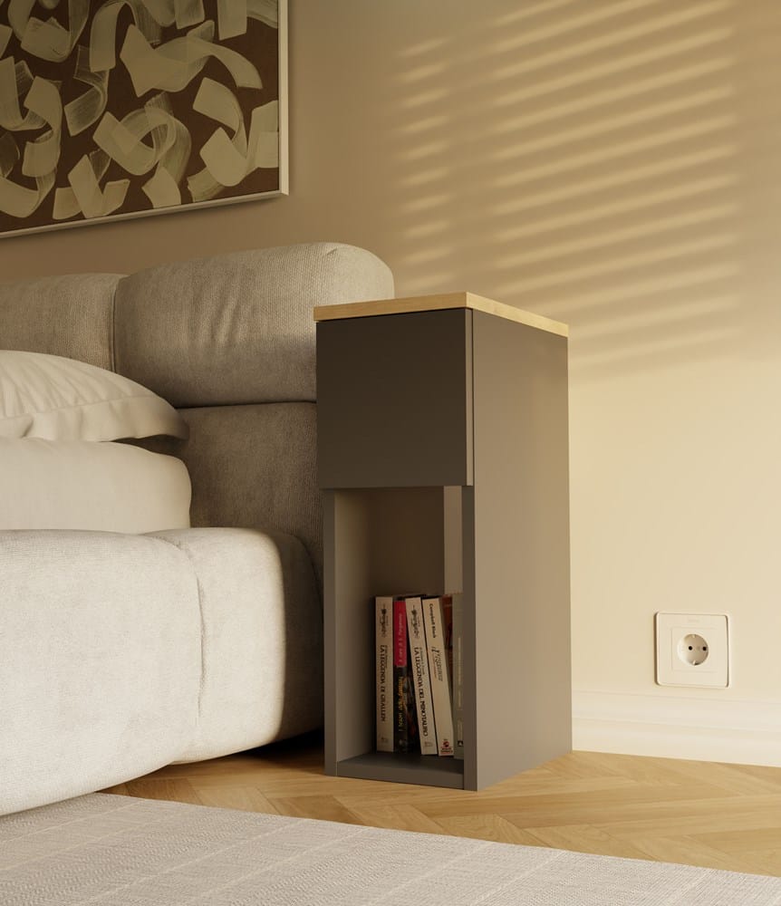 Szafka nocna GALAX 20/1S ANTRACYT ARTISAN - obrazek 2