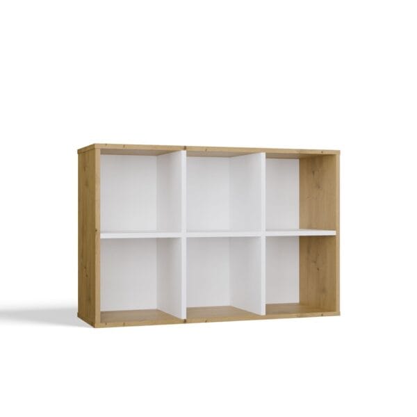 Regał Malax MINI 2X3 DĄB ARTISAN BIEL - obrazek 5