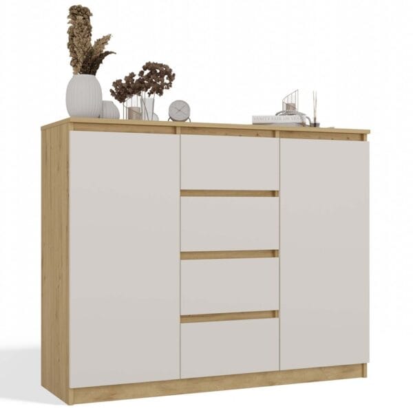 Komoda Malwa 2D4S 120 DĄB ARTISAN KASZMIR BEŻ