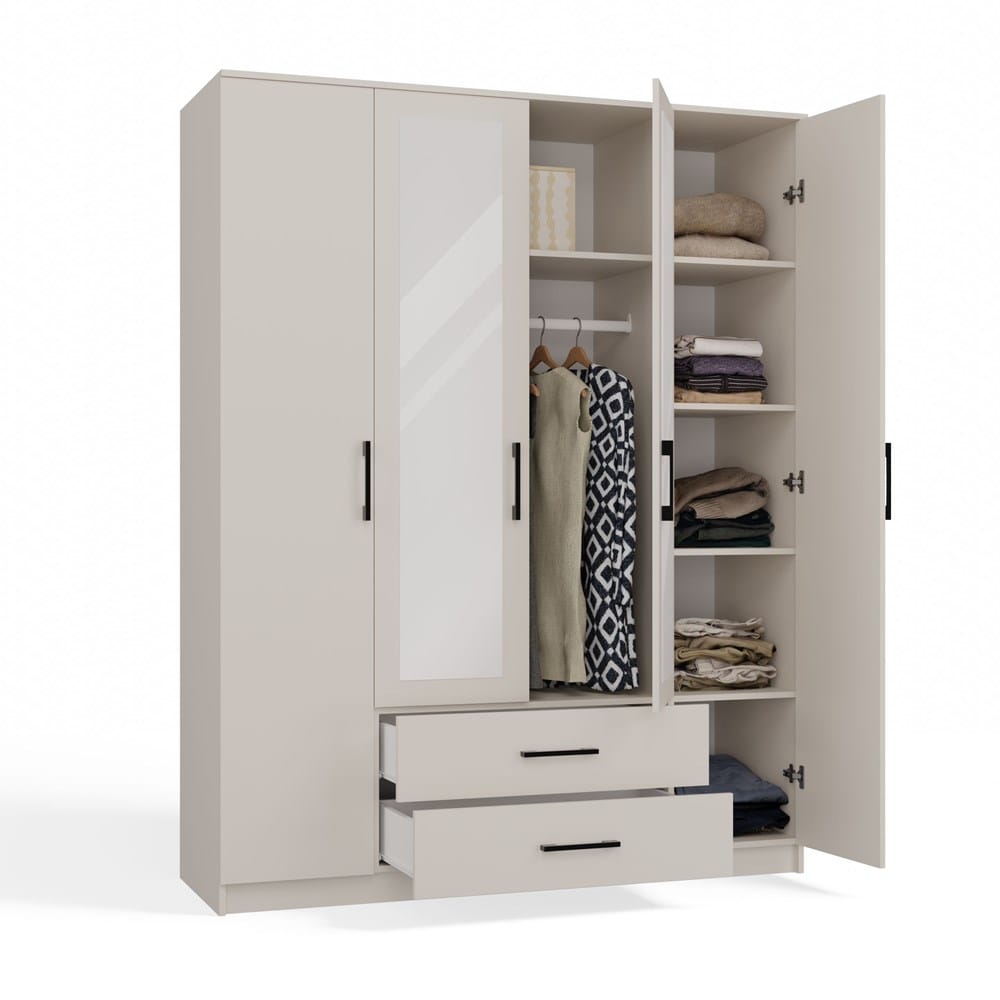 Szafa Romana 160 X 205 LUSTRO KASZMIR BEŻ - obrazek 6