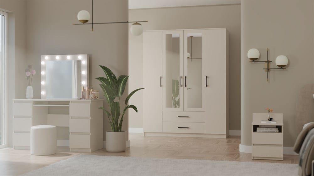 Szafa Romana 160 X 205 LUSTRO KASZMIR BEŻ - obrazek 4