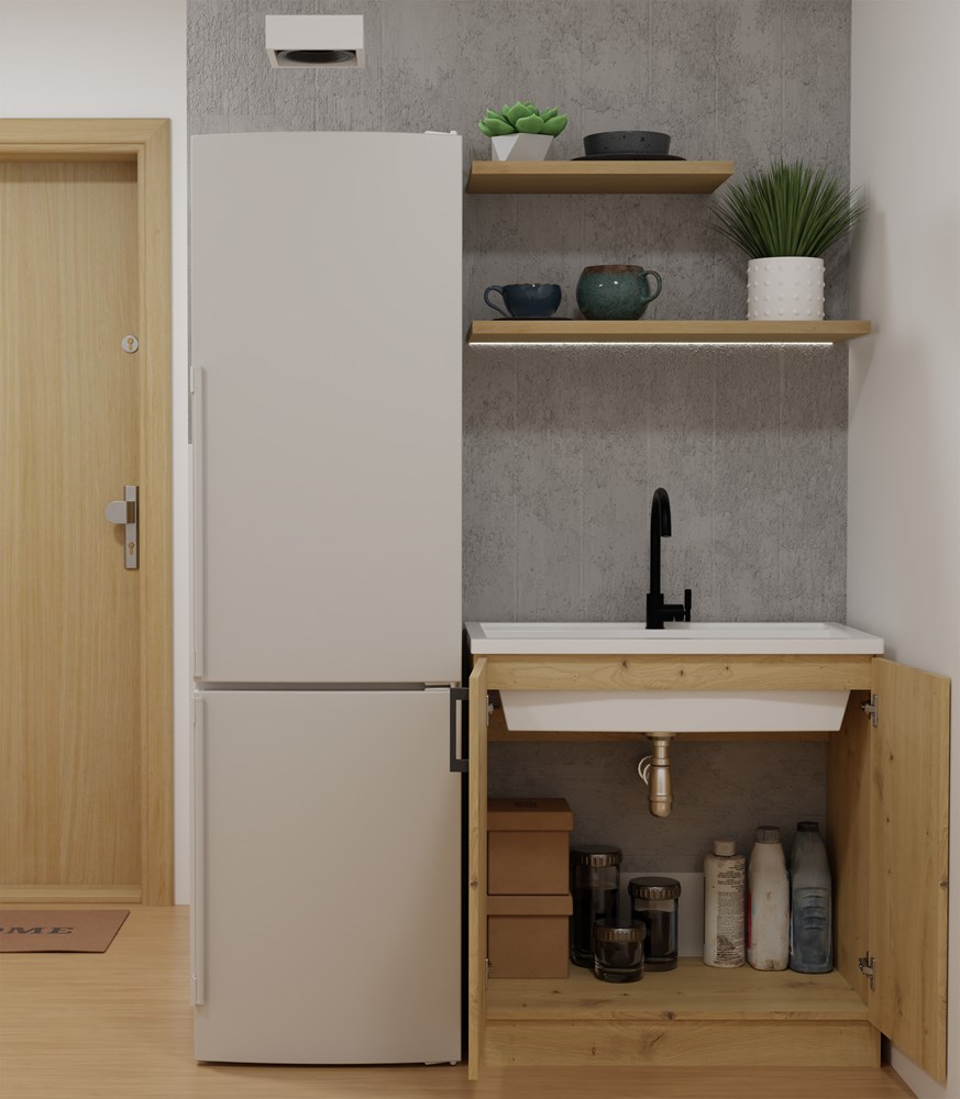 Szafka kuchenna dolna pod zlew Nordico KATIA D-80 DĄB ARTISAN - obrazek 3