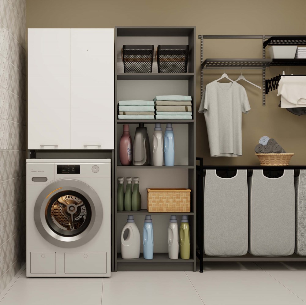 Szafka na pralkę Pola DD ANTRACYT / BIAŁY - obrazek 7