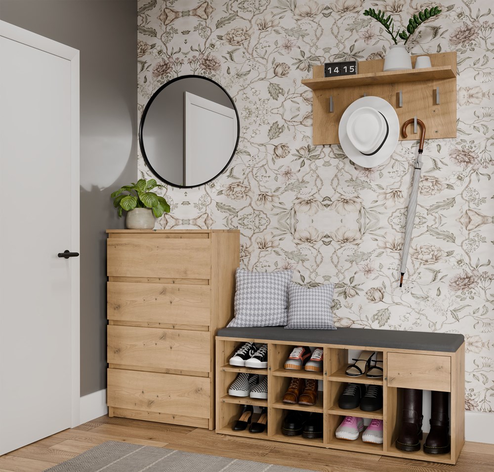 Szafka Na Obuwie Buty Otwarta TALLIN DĄB ARTISAN Do Przedpokoju - obrazek 3