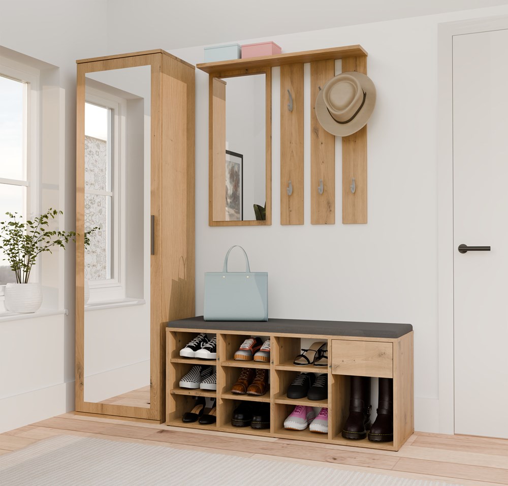 Szafka Na Obuwie Buty Otwarta TALLIN DĄB ARTISAN Do Przedpokoju - obrazek 5