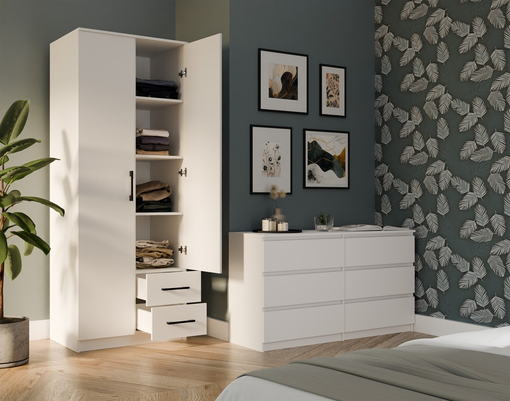 Szafa Romana 80 Z LUSTREM BIAŁA - obrazek 3