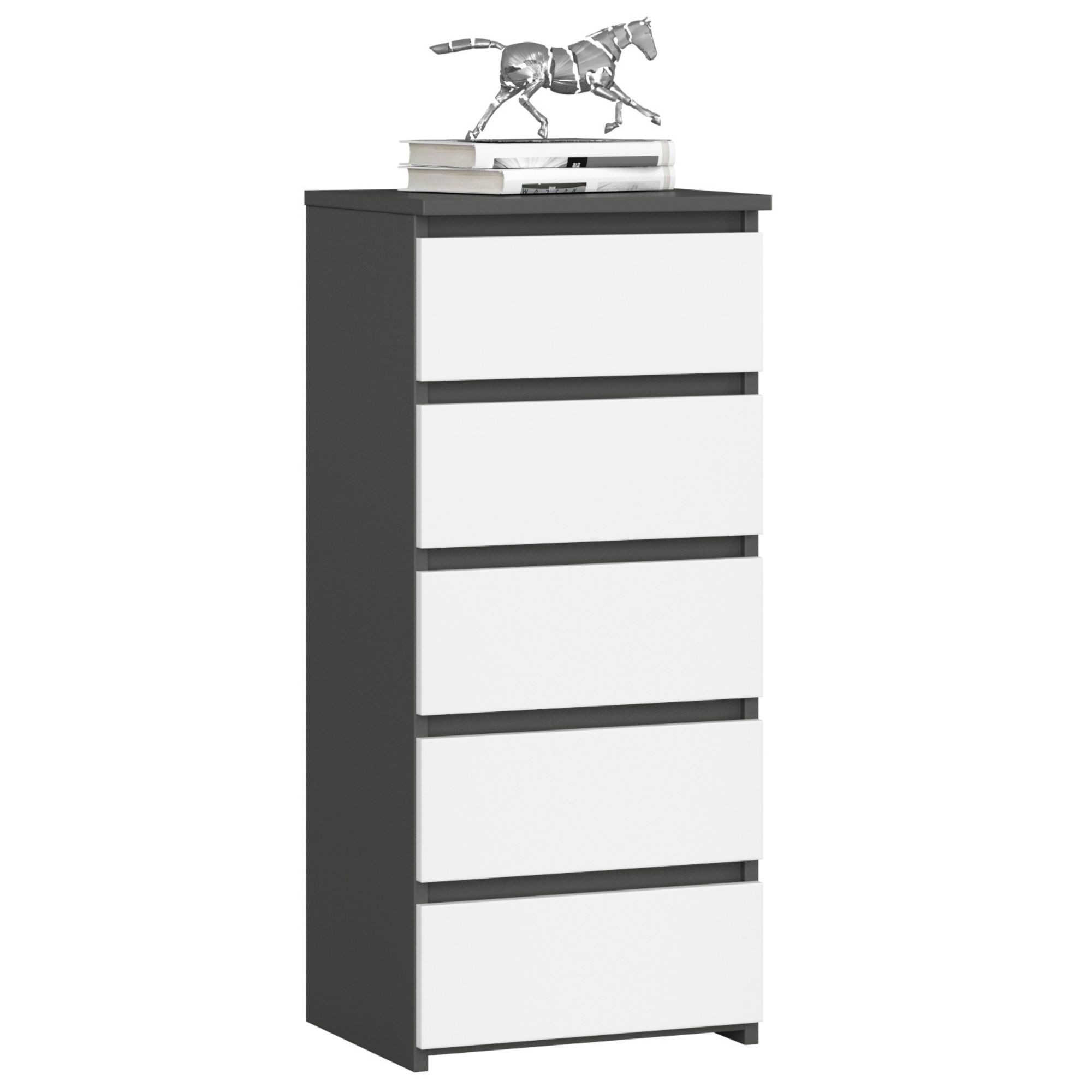 KOMODA CL5 PK GRAFIT SZARY / BIAŁA