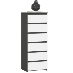 KOMODA CL6 PK GRAFIT SZARY / BIAŁA