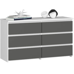 KOMODA CL100 6SZ PK BIAŁA / SZARA