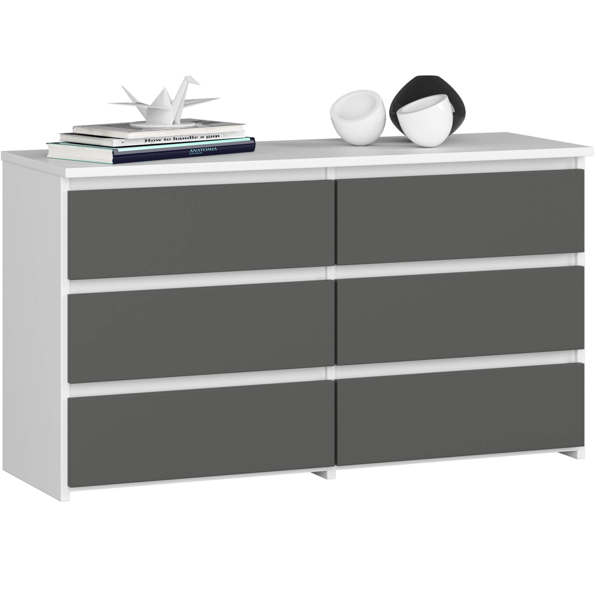 KOMODA CL100 6SZ PK BIAŁA / SZARA