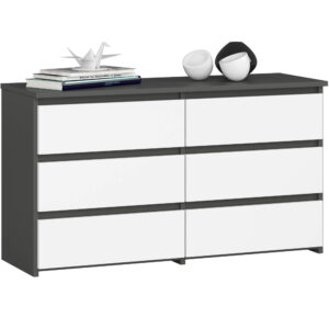 KOMODA CL100 6SZ PK SZARA / BIAŁA