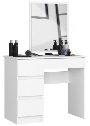 TOALETKA KOSMETYCZNA Z LUSTREM T-6/SL 500x600 LEWA PK BIAŁA
