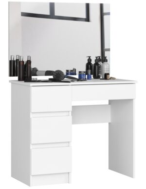 Toaletka z lustrem CLP T-6/SL 900x600 LEWA PK BIAŁA