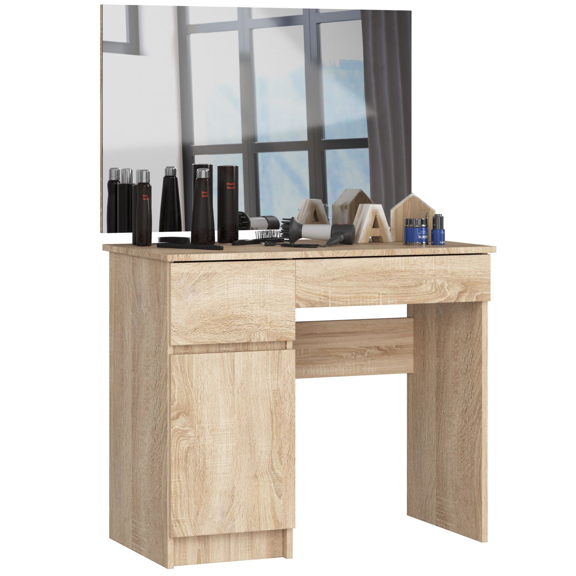 Toaletka z lustrem CLP P-2/SL 900x600 LEWE PK DĄB SONOMA