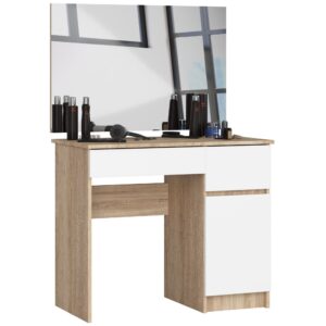 Toaletka z lustrem CLP P-2/SL 900x600 PRAWA PK DĄB SONOMA / BIAŁA