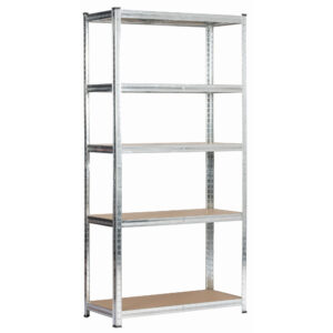 REGAŁ METALOWY 90x40x180 SREBRNY