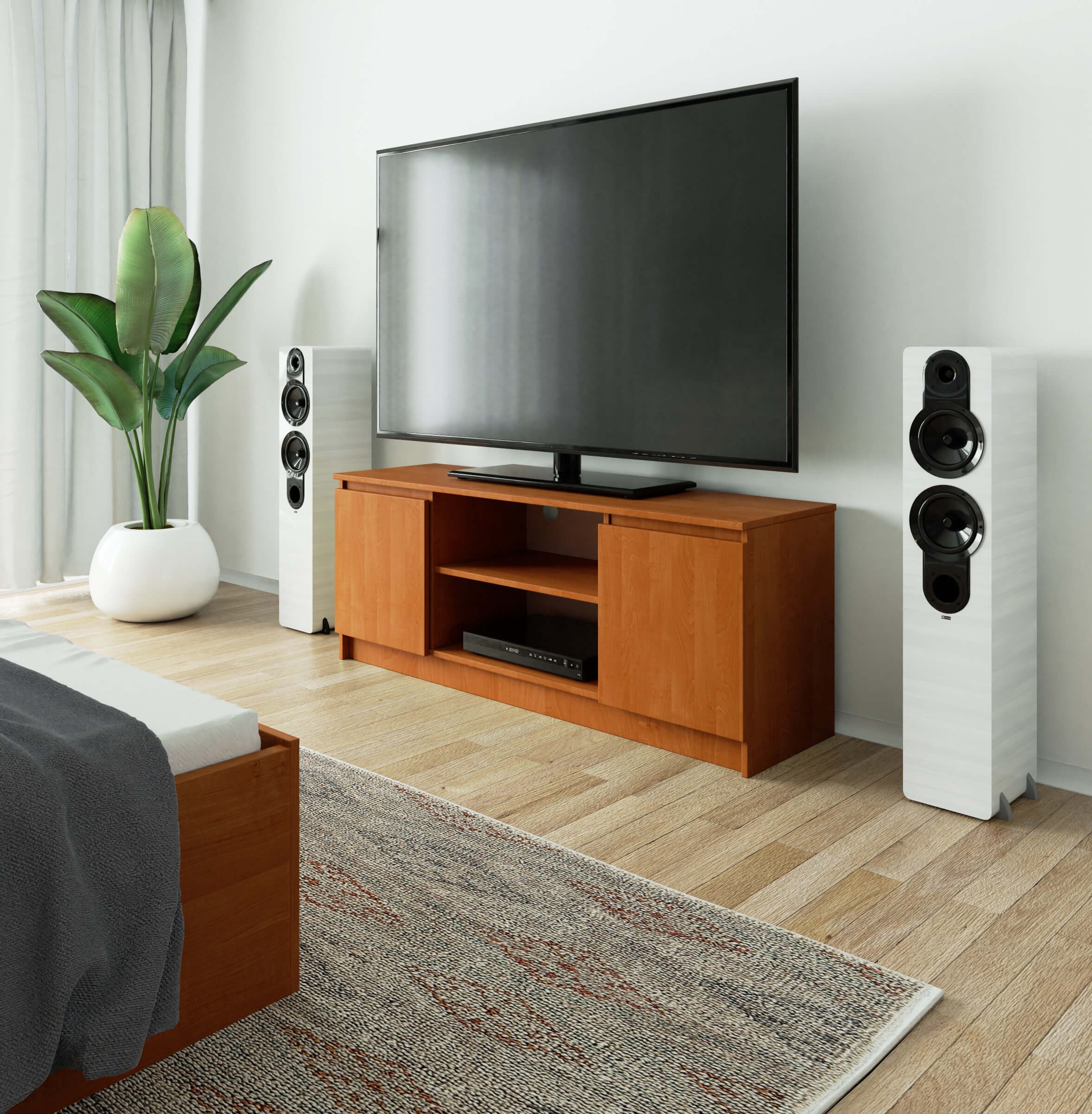 SZAFKA RTV 140 cm 2D 1P OLCHA - obrazek 2