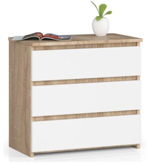 KOMODA CL3 3SZ CLP PK DĄB SONOMA / BIAŁY