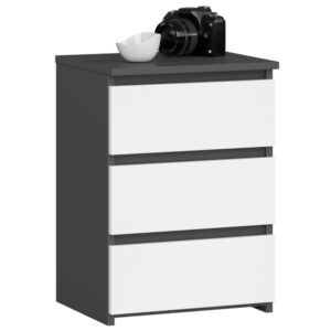 KOMODA CL3/40 GRAFIT PK SZARY / BIAŁA