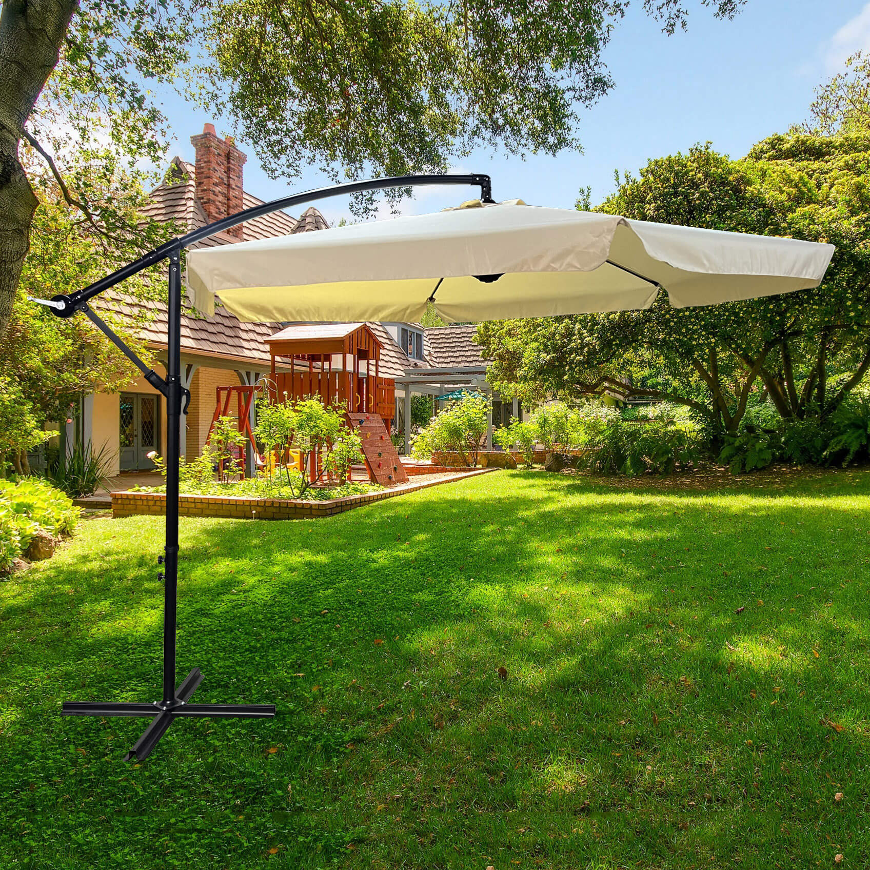 PARASOL OGRODOWY CYNIA BEŻOWY - obrazek 3
