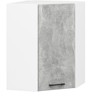 WISZĄCA SZAFKA KUCHENNA NAROŻNA OLIWIA W 60/60cm H720 BIAŁA / BETON