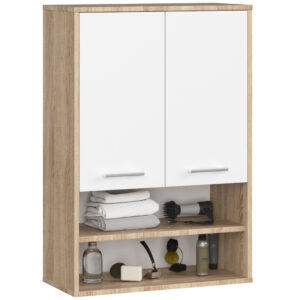 SZAFKA WISZĄCA FIN H934 W64 2D 1P DĄB SONOMA/BIAŁA