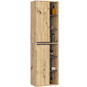 SZAFKA ŁAZIENKOWA WISZĄCA VAMI W50 2D 6P DĄB ARTISAN / GRAFIT SZARY