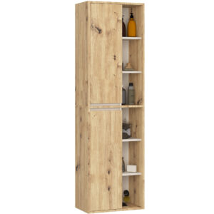 SZAFKA ŁAZIENKOWA WISZĄCA VAMI W50 2D 6P DĄB ARTISAN / KASZMIR