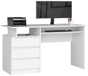 BIURKO CLP 135cm PK BIAŁE