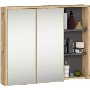 SZAFKA ŁAZIENKOWA WISZĄCA VAMI W90 2D 3P LO DĄB ARTISAN / GRAFIT SZARY