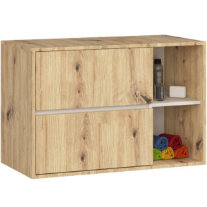 SZAFKA ŁAZIENKOWA POD UMYWALKĘ VAMI W90 2SZ 2P PK DĄB ARTISAN / KASZMIR