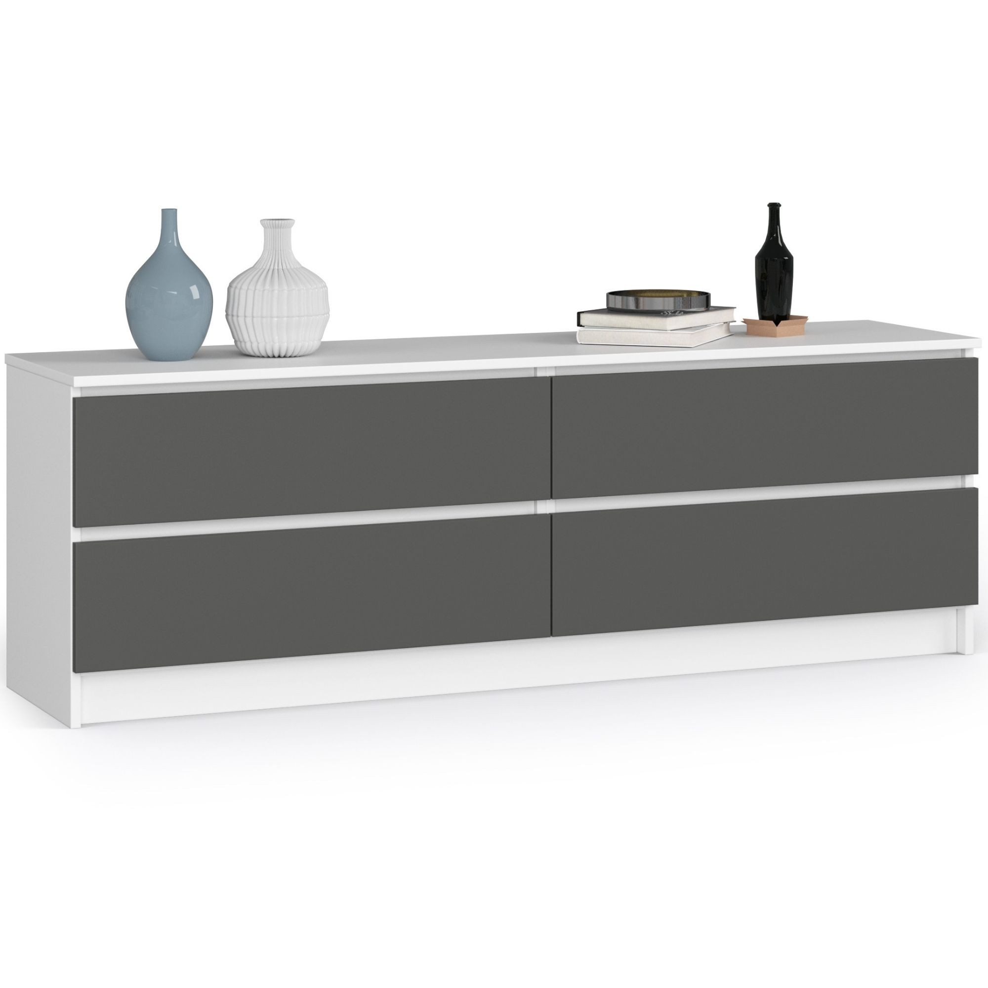 KOMODA K160 4SZ CLP PK BIAŁY / SZARY