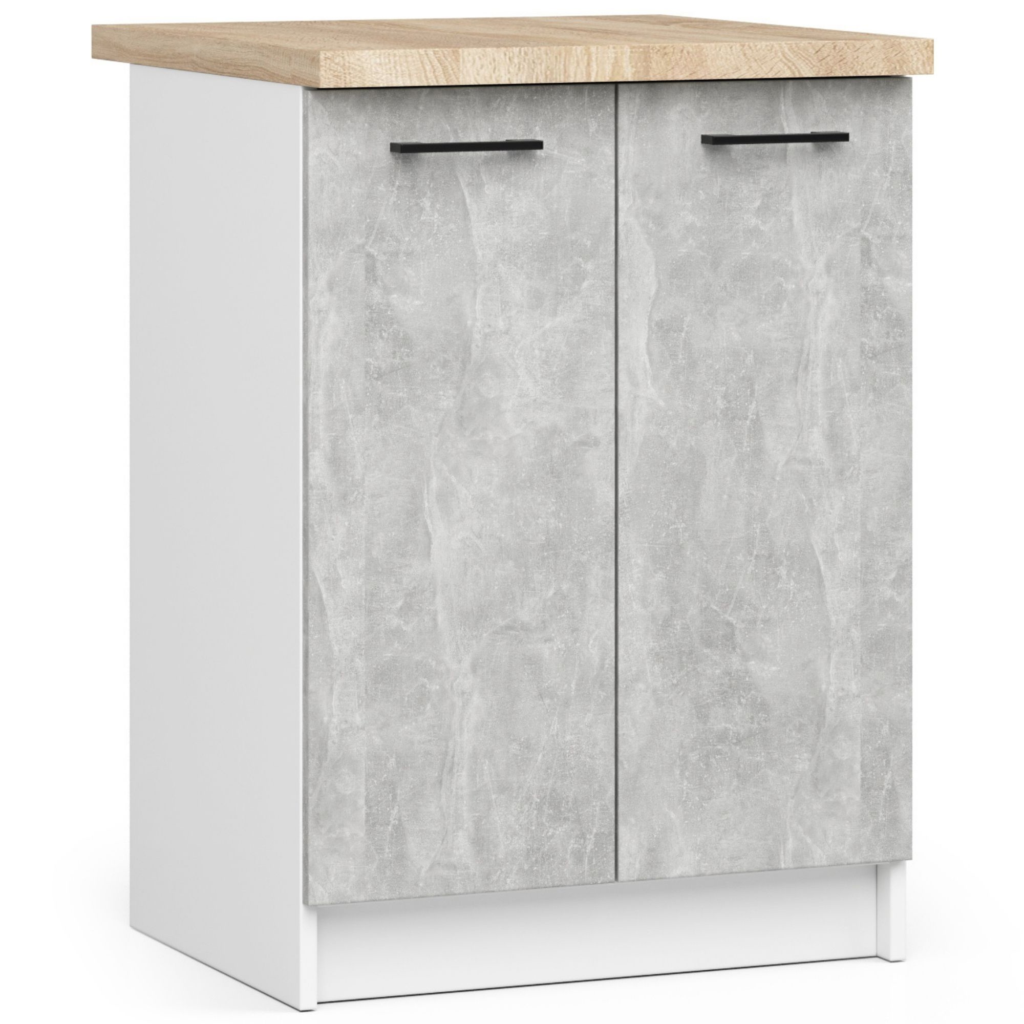 MEBLE KUCHENNE ZESTAW OLIWIA 2.4M BIAŁY-BETON - obrazek 2