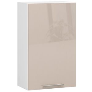 WISZĄCA SZAFKA KUCHENNA OLIWIA W 50cm BIAŁA-CAPPUCCINO POŁYSK H720